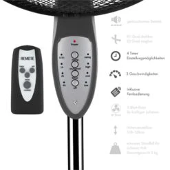 Summerjam Standventilator 2er-Set Standlüfter 50W 3 Stufen Grau -Klarstein 60002059 yy 0004 logo Klarstein Summerjam Standventilator grau reedit