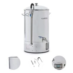 Mundschenk + Eintauchkühler Bierbrauanlage 2500W 30l 304 Edelstahl 11 Mundschenk + Eintauchkühler Bierbrauanlage 2500W 30l 304 Edelstahl -Klarstein 60002275 yy 0003 detail Klarstein Mundschenk Maischekessel Bierbrauanlage