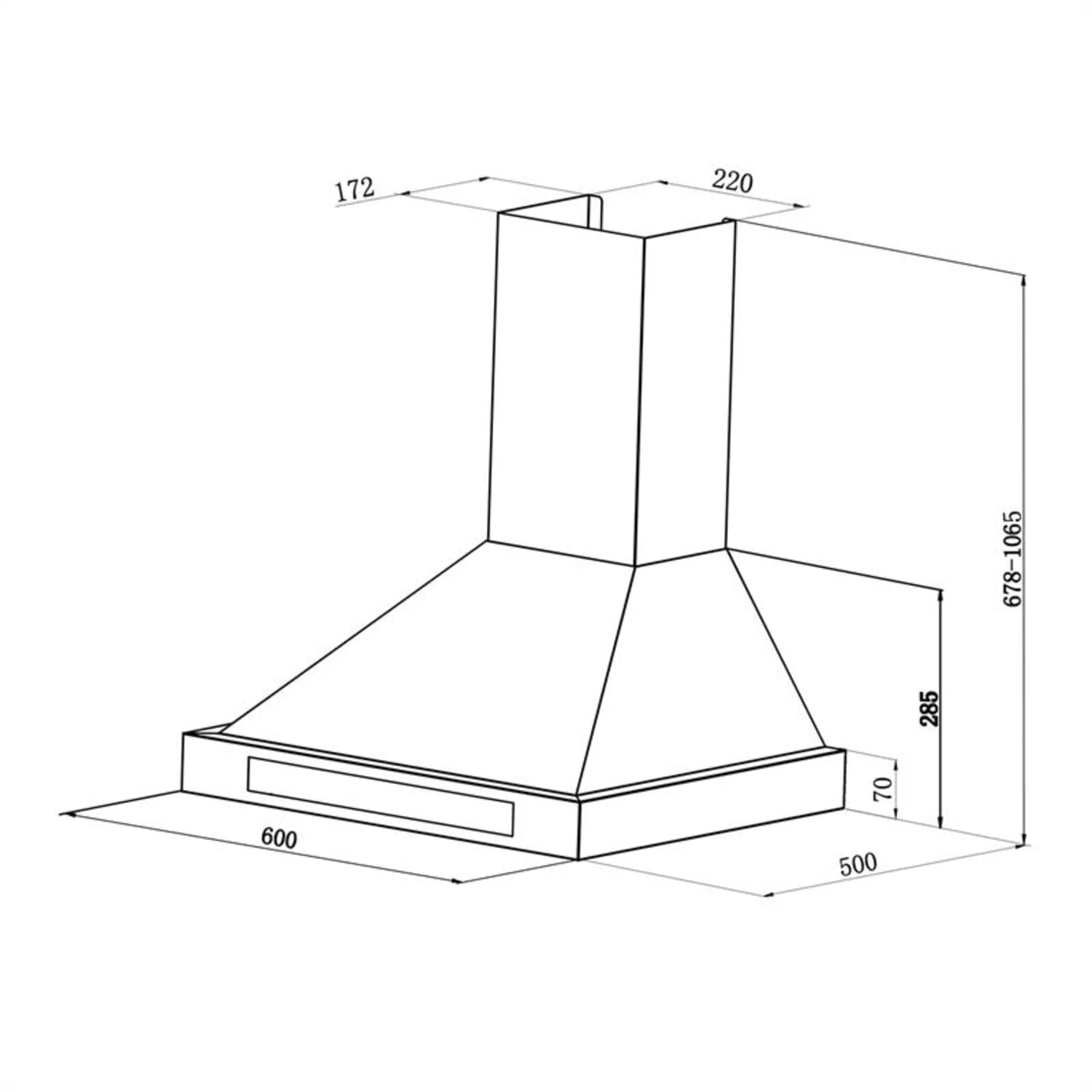 Zelda Dunstabzugshaube 60cm Umluftset 620 M³/h Aktivkohlefilter 9 Zelda Dunstabzugshaube 60cm Umluftset 620 M³/h Aktivkohlefilter – Bild 7