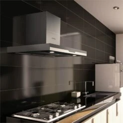 Finessa Dunstabzugshaube Umluftset 90cm 635 M³/h 2 Aktivkohlefilter -Klarstein 60002301 yy 0003 ambient Klarstein Finessa Dunstabzugshaube Edelstahl