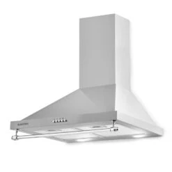 Montblanc Dunstabzugshaube Umluftset 610m³/h 165W 2x1,5W Silbergrau -Klarstein 60002320 yy 0006 front Klarstein Montblanc 60 Dunstabzugshaube silbergrau