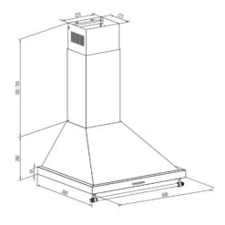 Montblanc Dunstabzugshaube Umluftset 610m³/h 165W 2x1,5W Silbergrau -Klarstein 60002320 yy 0007 logo Klarstein Montblanc 60 Dunstabzugshaube silbergrau