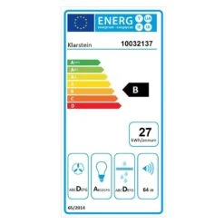 Galina Dunstabzugshaube Umluftset 60 Cm 350 M³/h LED Edelstahl -Klarstein 60002323 energy label