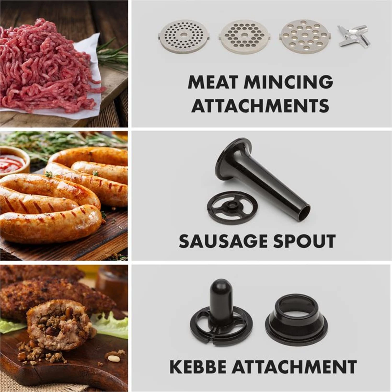 Curve Plus Küchenmaschinen-Set | 5l | 4-in-1 Fleischwolf | Silber 5 Curve Plus Küchenmaschinen-Set | 5l | 4-in-1 Fleischwolf | Silber – Bild 3