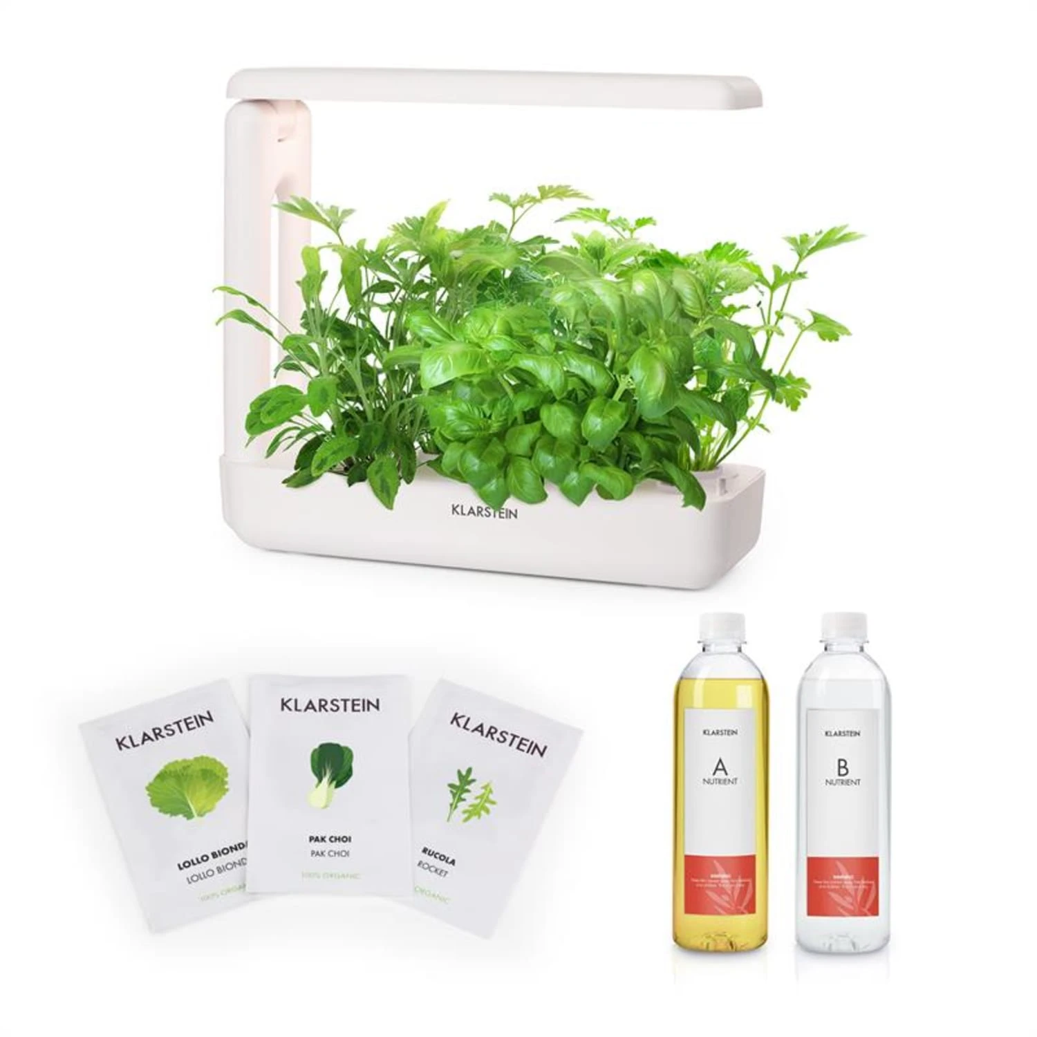 GrowIt Cuisine Starter Kit Salad 12 Pflanzen 25W LED 2Ltr Salad-Seeds Nährlösung 3 GrowIt Cuisine Starter Kit Salad 12 Pflanzen 25W LED 2Ltr Salad-Seeds Nährlösung