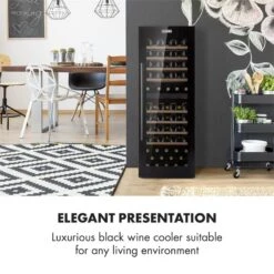 Barossa 77 Duo Weinkühlschrank-Set 2 Zonen 191L/77Fl. Weinglasregal 13 Barossa 77 Duo Weinkühlschrank-Set 2 Zonen 191L/77Fl. Weinglasregal -Klarstein 60002418 yy 0003 logo Klarstein Barossa 77 Duo Weinkuehlschrank schwarz