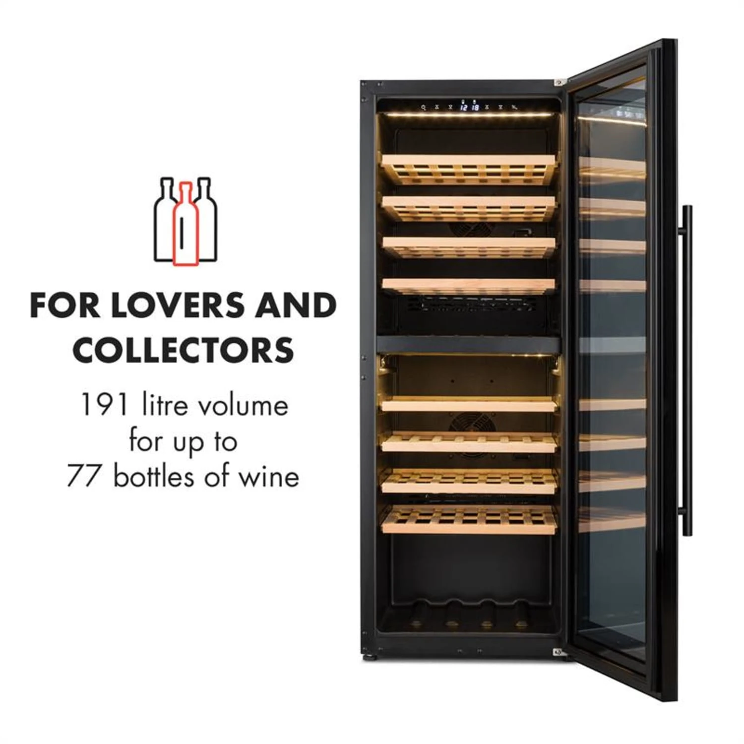 Barossa 77 Duo Weinkühlschrank-Set 2 Zonen 191L/77Fl. Weinglasregal 6 Barossa 77 Duo Weinkühlschrank-Set 2 Zonen 191L/77Fl. Weinglasregal – Bild 4