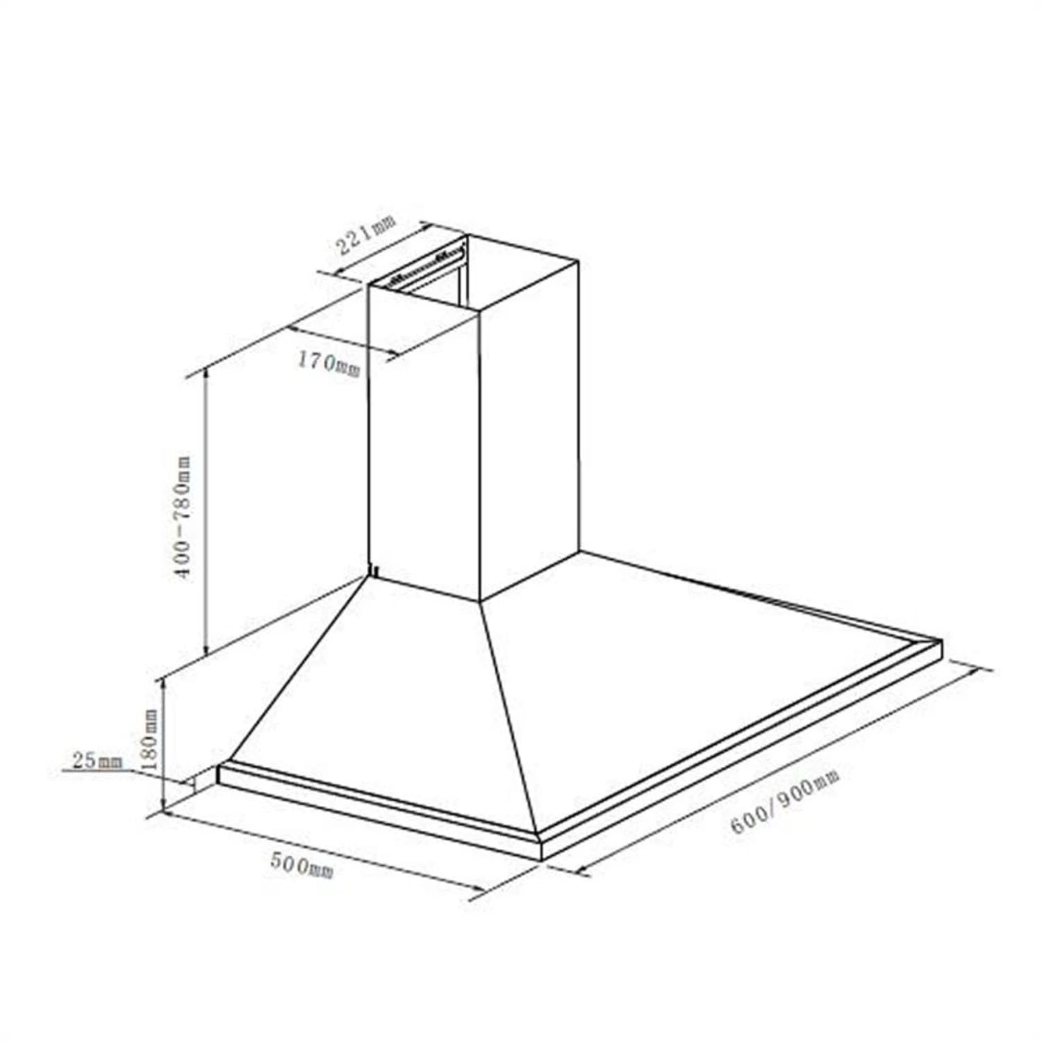 Kalahari Galina Einbau-Set Backofen + Abzugshaube 68Ltr 350 M³/h Schwarz Edelstahl 11 Kalahari Galina Einbau-Set Backofen + Abzugshaube 68Ltr 350 M³/h Schwarz Edelstahl – Bild 9