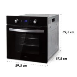 Gusteau Delicatessa Einbau-Ofen-Set Induktion 7000W Schwarz Edelstahl -Klarstein 60002594 yy 0011 logo Klarstein Gusteau Elektrischer Einbaubackofen schwarz