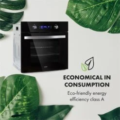 Gusteau Ignito Einbau-Ofen-Set Elektro / Gas 64Ltr Schwarz Edelstahl -Klarstein 60002595 yy 0006 logo Klarstein Gusteau Elektrischer Einbaubackofen schwarz