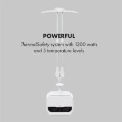 ShirtButler Pro Automatisches Trocknersystem Hemd & Hose 1200 W 2-in-1 70 °C Timer Weiß -Klarstein 60002669 yy 0007 logo Klarstein ShirtButler Pro Trocknersystem weiss