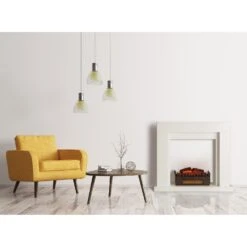 Studio Frame Kamingehäuse + Kamini Kamineinsatz MDF Klassisches Design -Klarstein 60002705 yy 0003 logo Klarstein Lausanne Frame Gehaeuse Kamini FX