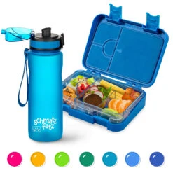 Schmatzfatz Frühstücksset Lunchbox & Trinkflasche Tritan Dicht BPA-frei